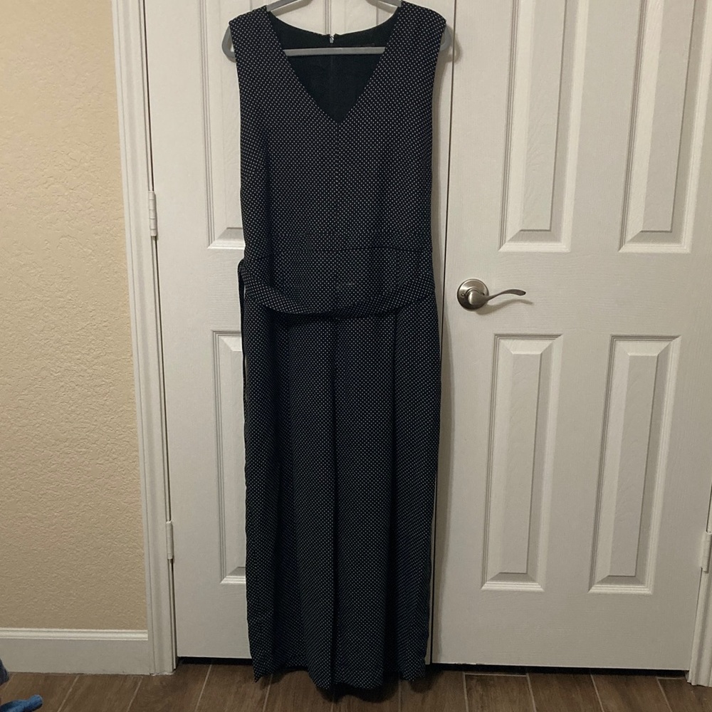 Banana Republic Black and White Polka Dot Jumpsuit